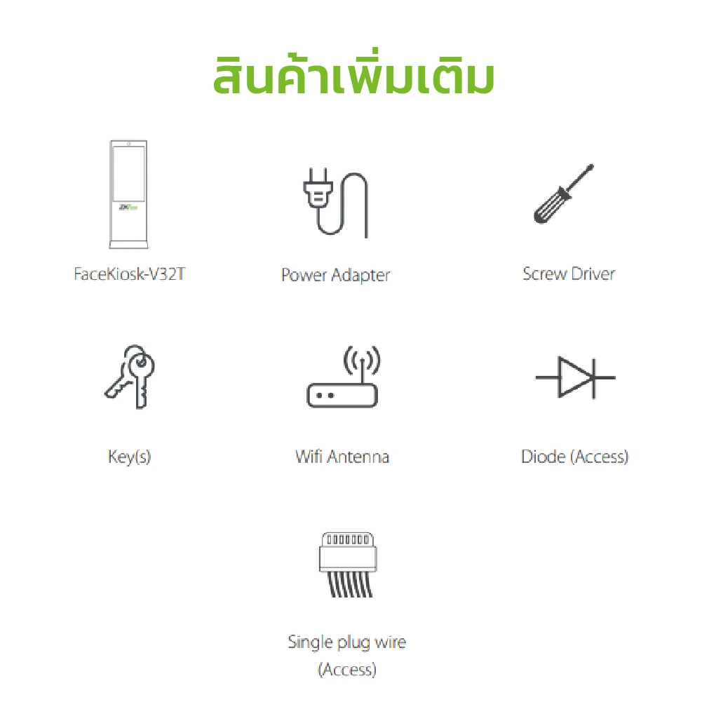 ภาพประกอบ 3 Zkteco รุ่น FACEKIOSK-V32T